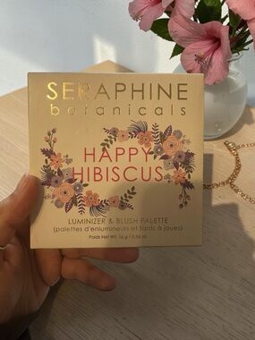 Seraphine Botanicals Happy Hibiscus Luminizer & Blush Palette - Pink